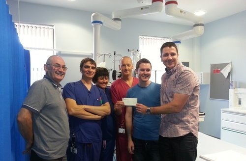 Gary Robinson says thank you to medical staff at Warrington General Hospital